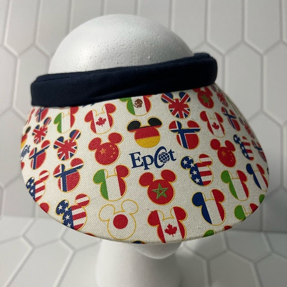 Epcot visor red blue yellow open size - Picture 1 of 3